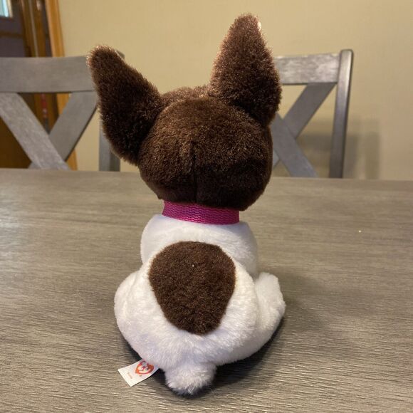 TY PORTIA Boston Terrier Puppy Dog 6” Stuffed Animal Toy VelveTy - Picture 3 of 7